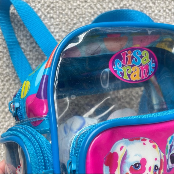 Lisa Frank Spotty Dotty Dalmatian Dog Puppy Clear Mini Backpack Polka Dots FLAWS - Picture 3 of 13